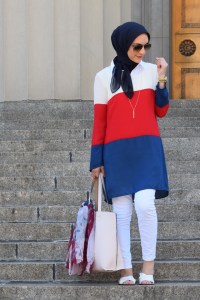 A Day In The Lalz - Patriotic Strips; Fashion; Modesty; Fashion Blog; Fourth of July