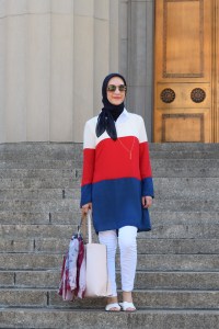 A Day In The Lalz - Patriotic Strips; Fashion; Modesty; Fashion Blog; Fourth of July