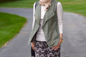 A Day In The Lalz; Transitioning To Fall Fashion; Fashion Blog; Modesty; Anthro; Green Vest; Tribal Pants; Cognac Accessories; Pre-Fall