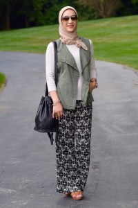 A Day In The Lalz; Transitioning To Fall Fashion; Fashion Blog; Modesty; Anthro; Green Vest; Tribal Pants; Cognac Accessories; Pre-Fall