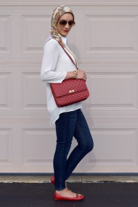 A Day In The Lalz; Summer Red; J. Crew; Edie Purse; Red Flats; The Limited; Modesty; 