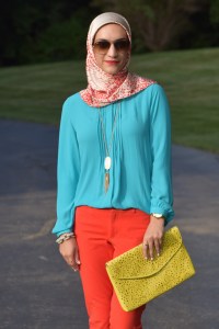 A Day In The Lalz; Summer Fashion; Modesty; Banana Republic; Prabal Gurung for Target; Haute Hijab; Color Blocking; Kendra Scott; Sloan Pant; Hijab