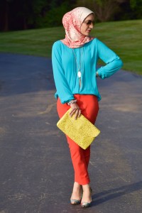 A Day In The Lalz; Summer Fashion; Modesty; Banana Republic; Prabal Gurung for Target; Haute Hijab; Color Blocking; Kendra Scott; Sloan Pant; Hijab