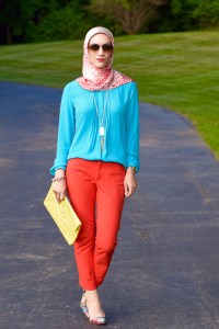 A Day In The Lalz; Summer Fashion; Modesty; Banana Republic; Prabal Gurung for Target; Haute Hijab; Color Blocking; Kendra Scott; Sloan Pant; Hijab