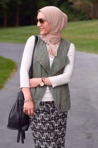 A Day In The Lalz; Transitioning To Fall Fashion; Fashion Blog; Modesty; Anthro; Green Vest; Tribal Pants; Cognac Accessories; Pre-Fall