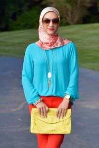 A Day In The Lalz; Summer Fashion; Modesty; Banana Republic; Prabal Gurung for Target; Haute Hijab; Color Blocking; Kendra Scott; Sloan Pant; Hijab