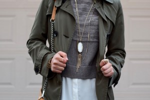 A Day In The Lalz; Fashion Blog; Fall Trends; Fashion Style; Fashion Trends; Fall Fashion; Olive Trench Coat; Boyfriend Jeans; Karen Walker Super Duper; Sweater; Kendra Scott Necklace
