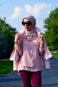 A Day In The Lalz; Banana Republic Sloan Pants; Bana Republic Multi-Zip Moto Jacket; Blush; Fashion; Modesty; Fashion Blog; Fall Beauty; Fall Trends; Fashion Style; Fashion Trends; Fall Fashion; Burgundy & Blush; Hijab; Modesty