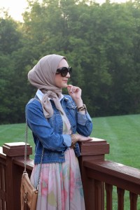 A Day In The Lalz; Fashion Blog; Chicwish Spring Scenery Floral Maxi Dress; Denim Jacket; Fashion; Modesty; Fashion Blog; Fall Beauty; Fall Trends; Fashion Style; Fashion Trends; Fall Fashion; Summer to Fall Floral; Midi Dress