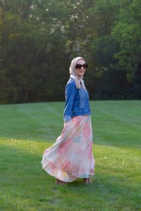 A Day In The Lalz; Fashion Blog; Chicwish Spring Scenery Floral Maxi Dress; Denim Jacket; Fashion; Modesty; Fashion Blog; Fall Beauty; Fall Trends; Fashion Style; Fashion Trends; Fall Fashion; Summer to Fall Floral; Midi Dress