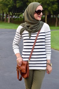 A Day In The Lalz; Strip Sweater; Banana Republic; Vela Zipper Scarf; Fall Style; Fashion Blod; Modest Fashion; Leopard Heels; Prada Sunglasses; Cross-body bag