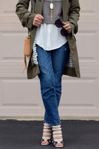 A Day In The Lalz; Fashion Blog; Fall Trends; Fashion Style; Fashion Trends; Fall Fashion; Olive Trench Coat; Boyfriend Jeans; Karen Walker Super Duper; Sweater; Kendra Scott Necklace
