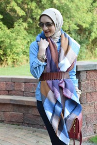 A Day In The Lalz; Blanket Scarf; ASOS Oversized Scarf; Fall Fashion; J. Crew Edie Purse; Flare Jeans; Hijab Fashion; Modesty; Fashion Blog; Style