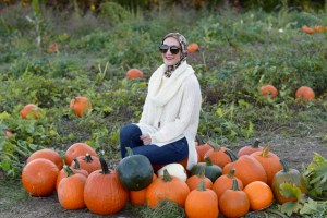 A Day In The Lalz; Butler's Orchard; Fall Fashion; Pumpkin Patch; Style; Fashion Blog; Modesty; Cowl Neck Sweater; Karen Walker Sunnies; Rebecca Minkoff; Stila Beso