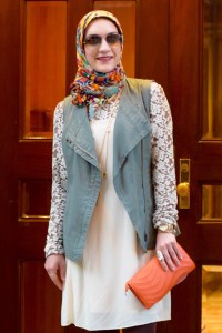 A Day In The Lalz; Fashion Blog; Modesty; Lace Top; Modest Lily; Fall Style; Olive Vest; Hijabi