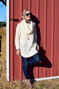 A Day In The Lalz; Butler's Orchard; Fall Fashion; Pumpkin Patch; Style; Fashion Blog; Modesty; Cowl Neck Sweater; Karen Walker Sunnies; Rebecca Minkoff; Stila Beso