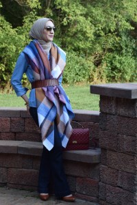 A Day In The Lalz; Blanket Scarf; ASOS Oversized Scarf; Fall Fashion; J. Crew Edie Purse; Flare Jeans; Hijab Fashion; Modesty; Fashion Blog; Style
