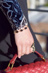 A Day In The Lalz; Lace Sleeve Tunic; Modest Lily; Fall Style; Black and Red; Karen Walker Sunglasses; Leather leggings; Hijab; Modest Fashion; Hijabi Fashion Blogger;