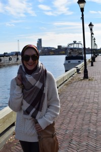 A Day In The Lalz; Weekend Casual Look; Tieks; Fall Blanket Scarf; Karen Walker Sunnies; J. Crew Sweater; Leather Leggings; Hijab; Modesty; Fashion Blogger