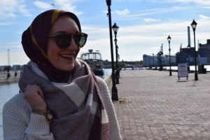 A Day In The Lalz; Weekend Casual Look; Tieks; Fall Blanket Scarf; Karen Walker Sunnies; J. Crew Sweater; Leather Leggings; Hijab; Modesty; Fashion Blogger