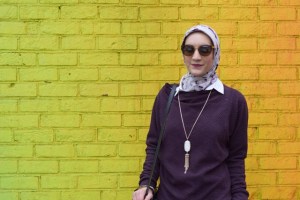 A Day In The Lalz; Anthropologie Jura Funnelneck Pullover; Winter Style; DUMBO Rainbow Wall; Brooklyn; Streetstyle; Hijabi Fashion; Modest Fashion; Fashion Blogger; Haute Hijab; Kendra Scott Necklace; Kate Spade Beau Bag