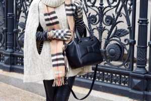 A Day In The Lalz; Winter Cape Style; How to Style a Cape; Modest Fashion; Fashion Blogger; NYC; Streetstyle; Burberry Scarf and Gloves; Leather Leggings; Kate Spade Beau Bag; Hijabi Fashion 