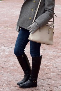 A Day In The Lalz; Fashion Blogger; J. Crew Wool Peacoat; J. Crew Quilted Puffer Vest; Haute Hijab; Bauble Bar Necklace; Tory Burch Riding Boot; Stila Aria Liquid Lipstick; Kate Spade cedar street maise; Snow Day Look; Winter Fashion; Modest Fashion; Hijabi; Karen Walker Fit Harvest Sunglasses