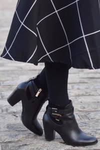 A Day In The Lalz; Fashion Blogger; Chicwish Sway the Plaids Belted Midi Skirt in Black; Banana Republic Multi-Zip Moto Jacket; Louise et Cie Vianne Bootie; Free People Koda Brushed Scarf; Kitten Cat Eye Sunglasses; windowpane skirt; Pink blazer; Modest Fashion; Hijabi; Winter Look