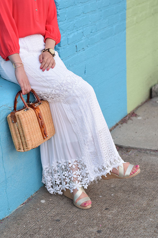 Summer Style-Free People-Audrey Picnic Basket-Baltimore-White Maxi Skirt-Modest Fashion-Hijabi Blogger