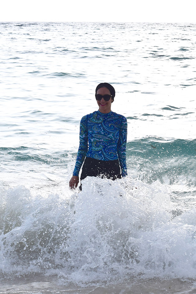 Modest Swimwear-Hijabi Swimsuit-Rash Guard-Coolibar-Dominican Republic-Modest Swimming-Modest Fashion