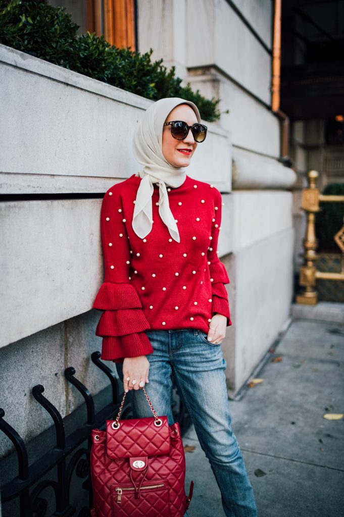 Bordeaux Pearl Sweater