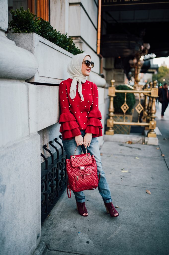 Bordeaux Pearl Sweater