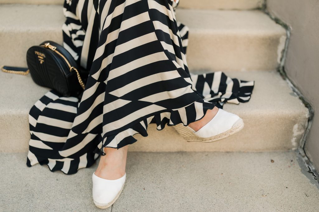 B&W Striped Maxi Dress - A Day In The Lalz