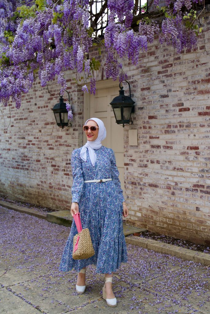 J.Crew Shirtdress-Liberty London-Wisteria in DC-Lalz-Haute HIjab=Pamela Munson Bucket BagJ.Crew Shirtdress-Liberty London-Wisteria in DC-Lalz-Haute HIjab=Pamela Munson Bucket Bag