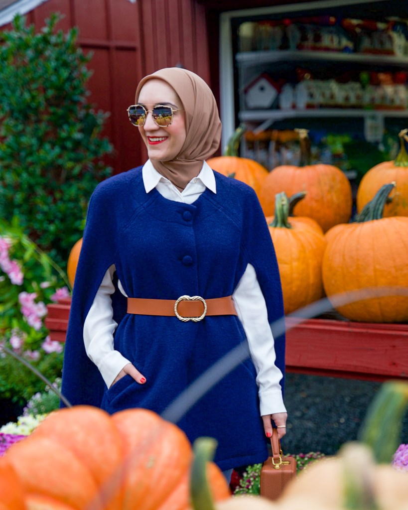 Marta Scarampi -Giulia Blue Navy Cape-Fall Fashion-DC-Hijab-Modesty-Lalz