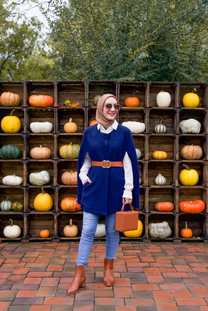 Marta Scarampi -Giulia Blue Navy Cape-Fall Fashion-DC-Hijab-Modesty-Lalz