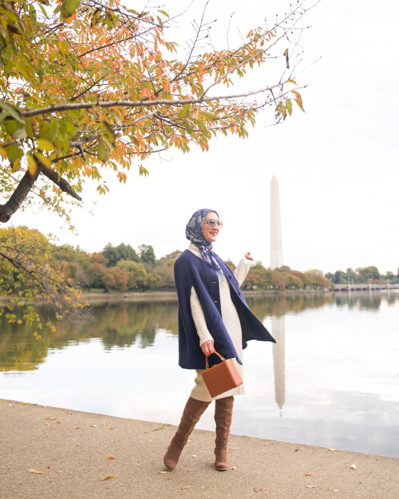 Marta Scarampi -Giulia Blue Navy Cape-Fall Fashion-DC-Hijab-Modesty-Lalz