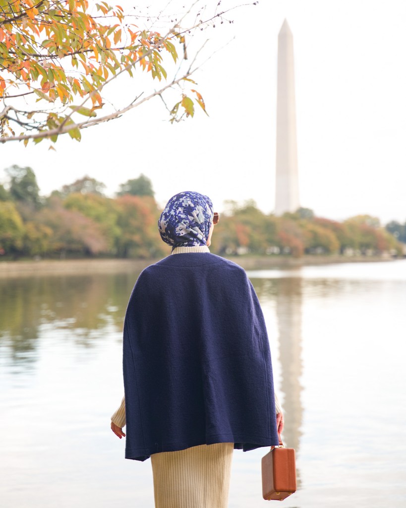 Marta Scarampi -Giulia Blue Navy Cape-Fall Fashion-DC-Hijab-Modesty-Lalz