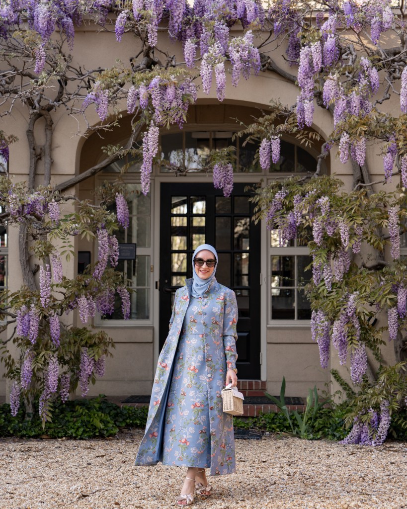 wisteria season DC, Georgetown wisteria, Tuckernuck outfit, DC spring style, Washington DC blooms, spring fashion blog, A Day In The Lalz